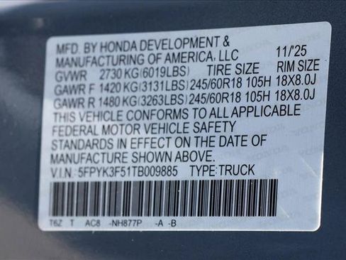 New 2026 Honda Ridgeline RTL image 25