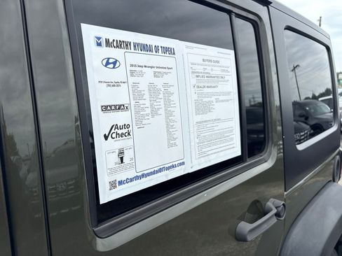 Used 2015 Jeep Wrangler Unlimited Sport w/ Quick Order Package 24S AWD/4WD image 12