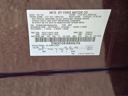 Used 2019 Ford Flex Limited w/ Equipment Group 301A image 35