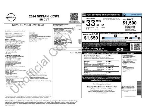 Certified 2024 Nissan Kicks SR w/ SR Premium Package FWD image 31