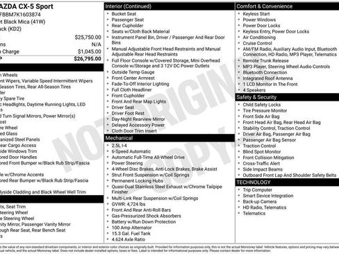 Used 2019 MAZDA CX-5 Sport image 8