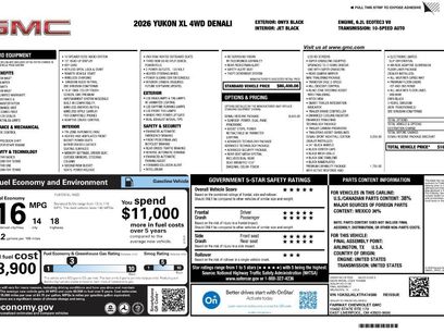 New 2026 GMC Yukon XL Denali w/ Denali Reserve Package