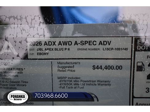 New 2026 Acura ADX A-Spec AWD/4WD image 38