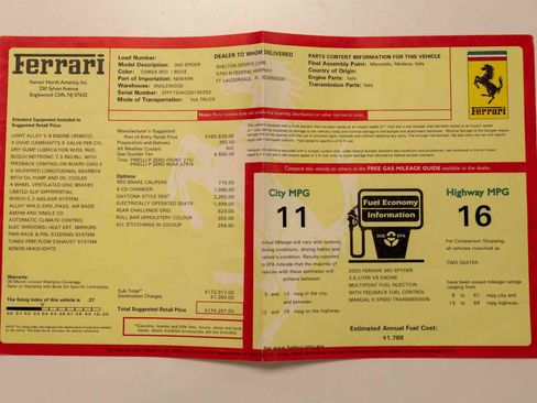 Used 2002 Ferrari 360 Spider RWD image 3