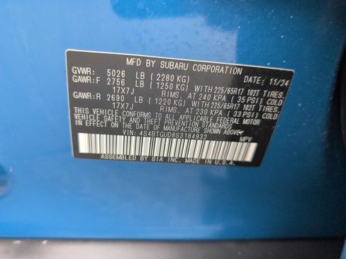 Certified 2025 Subaru Outback Wilderness AWD/4WD image 34