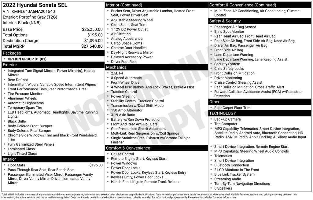 Certified 2022 Hyundai Sonata SEL FWD image 40