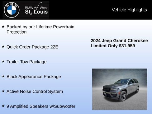 Used 2024 Jeep Grand Cherokee Limited w/ Black Appearance Package AWD/4WD image 8