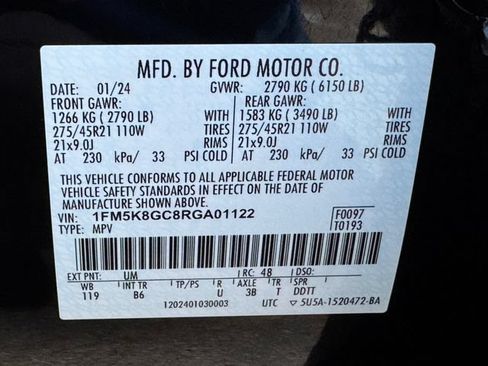 Certified 2024 Ford Explorer ST w/ Equipment Group 401A AWD/4WD image 32