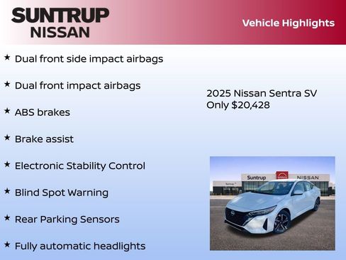 New 2025 Nissan Sentra SV w/ All-Weather Package image 30