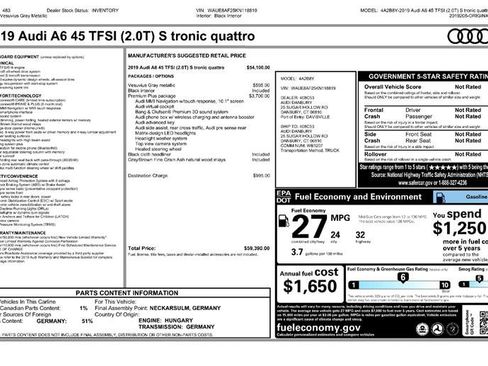 Used 2019 Audi A6 2.0T Premium Plus w/ Premium Plus Package image 2