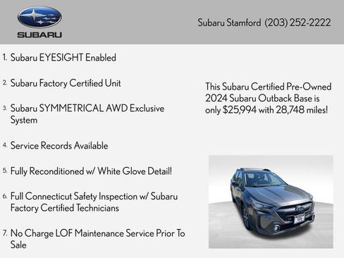 Certified 2024 Subaru Outback AWD/4WD image 2