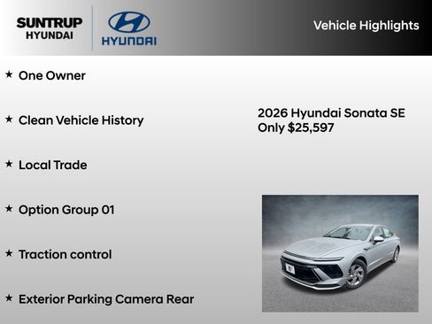 Used 2026 Hyundai Sonata SE FWD image 8