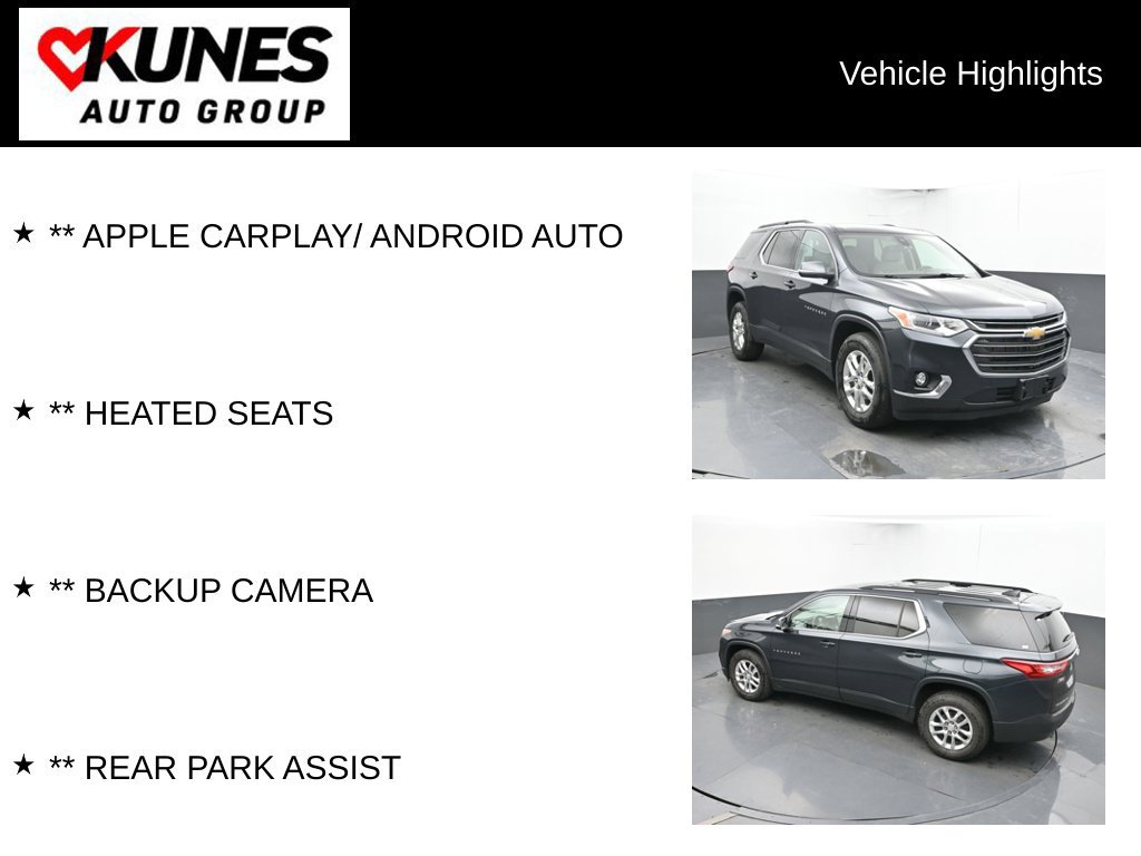 Used 2021 Chevrolet Traverse LT w/ LPO, Cargo Package AWD/4WD image 2