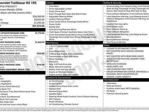 Used 2023 Chevrolet TrailBlazer RS w/ Sun and Liftgate Package image 34