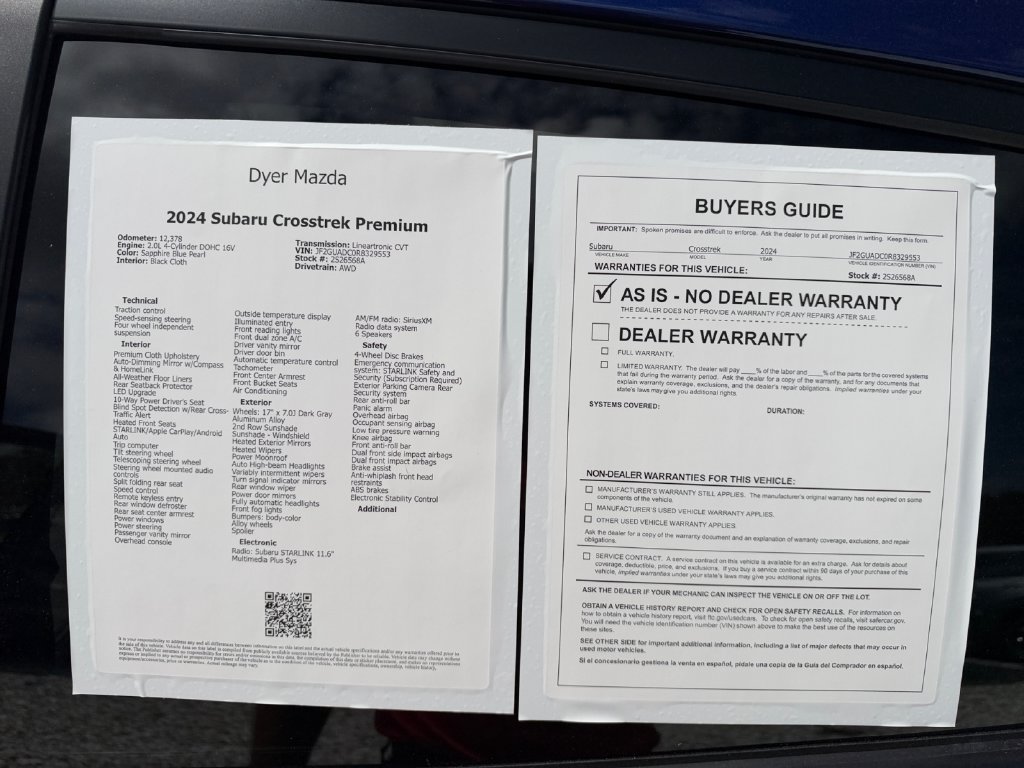 Certified 2024 Subaru Crosstrek 2.0i Premium AWD/4WD image 25