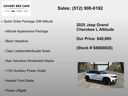 New 2025 Jeep Grand Cherokee L Laredo AWD/4WD image 6