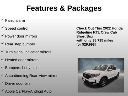 Certified 2022 Honda Ridgeline RTL image 24