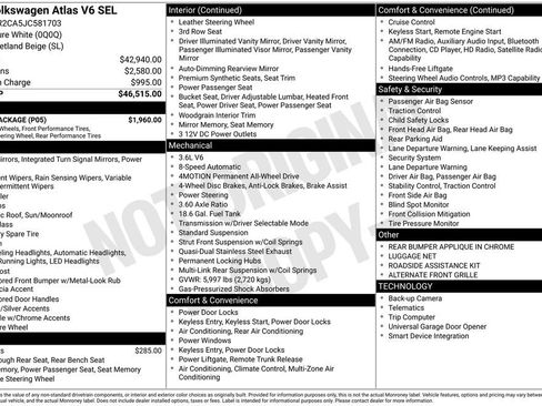 Used 2018 Volkswagen Atlas SEL w/ R-Line Package AWD/4WD image 45