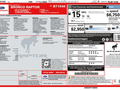 Used 2023 Ford Bronco Raptor