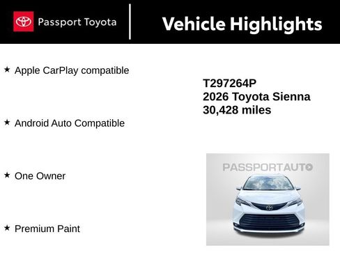 Certified 2026 Toyota Sienna XLE FWD image 16