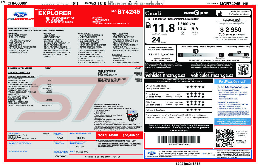 Used 2021 Ford Explorer ST w/ ST Street Pack AWD/4WD image 10