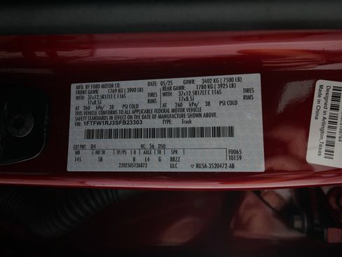 Used 2025 Ford F150 Raptor w/ Equipment Group 803A Raptor R image 35