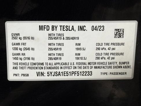 Used 2023 Tesla Model S Standard Range AWD/4WD image 57