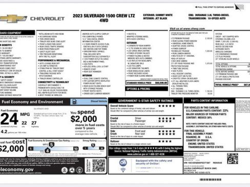 Used 2023 Chevrolet Silverado 1500 LTZ w/ LTZ Premium Package image 32