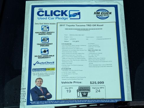 Used 2017 Toyota Tacoma TRD Off-Road w/ Tow Package image 14