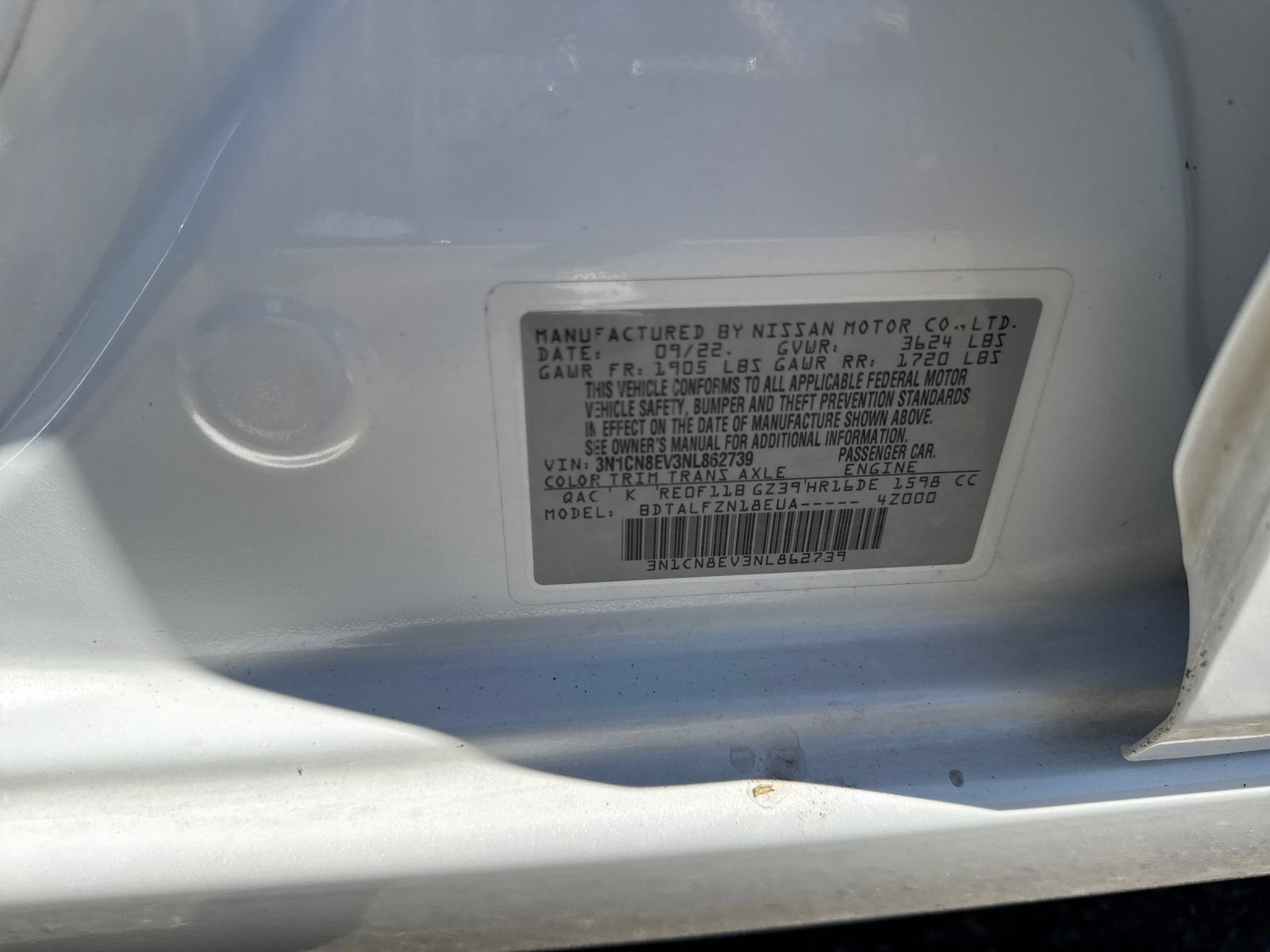 Used 2022 Nissan Versa SV FWD image 30