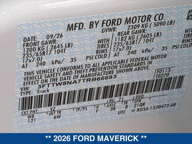 New 2026 Ford Maverick Tremor AWD/4WD image 21