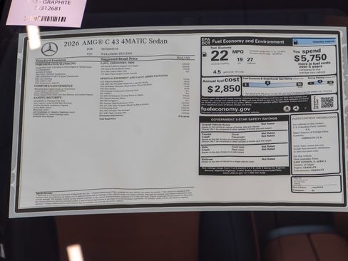 New 2026 Mercedes-Benz C 43 AMG 4MATIC Sedan image 35