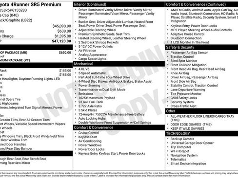 Used 2023 Toyota 4Runner SR5 Premium w/ Moonroof Package image 4