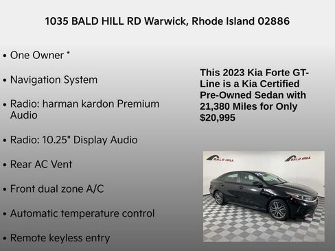 Certified 2023 Kia Forte GT-Line w/ GT-Line Premium Package image 20