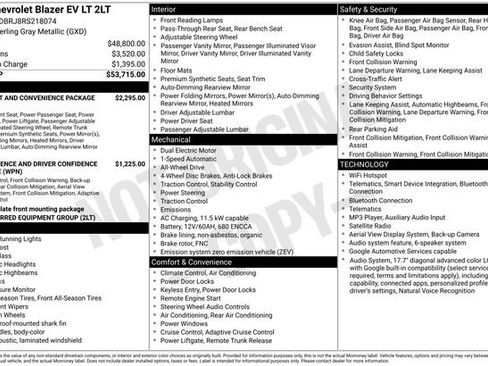 Certified 2024 Chevrolet Blazer EV LT AWD/4WD image 12