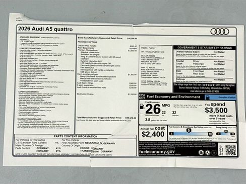 New 2026 Audi A5 2.0T Premium Plus AWD/4WD image 9