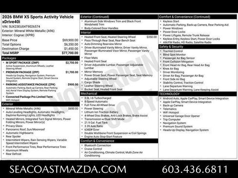 Used 2026 BMW X5 xDrive40i w/ M Sport Package AWD/4WD image 2
