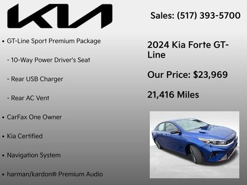Used 2024 Kia Forte GT-Line w/ GT-Line Premium Package FWD image 12
