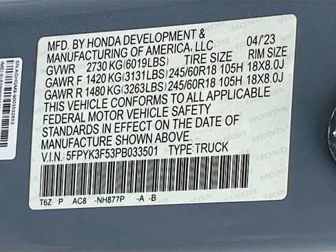 Used 2023 Honda Ridgeline RTL image 30