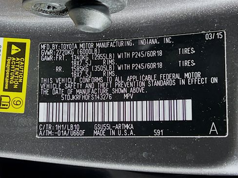 Certified 2015 Toyota Highlander XLE image 29