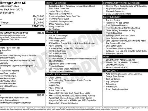 Certified 2022 Volkswagen Jetta SE w/ Panoramic Sunroof Package FWD image 36