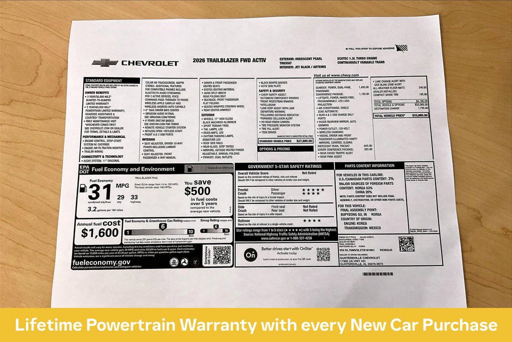 New 2026 Chevrolet TrailBlazer ACTIV w/ Convenience Package FWD image 14