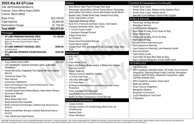 Used 2025 Kia K4 GT-Line w/ GT-Line Premium Package FWD image 12
