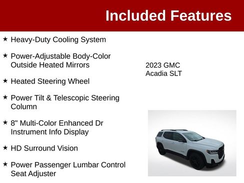 Used 2023 GMC Acadia SLT w/ Elevation Edition AWD/4WD image 4