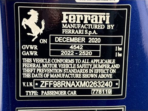 Certified 2021 Ferrari Roma RWD image 28