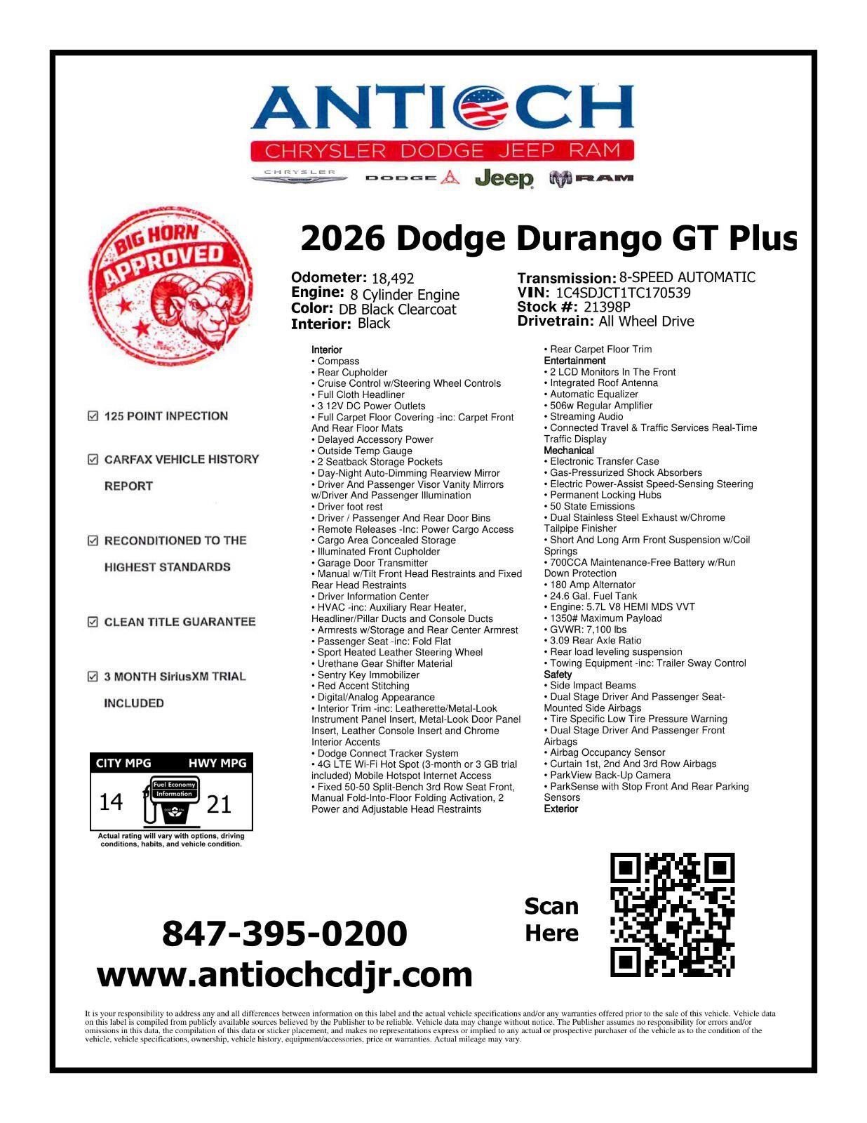 Used 2026 Dodge Durango GT AWD/4WD image 3