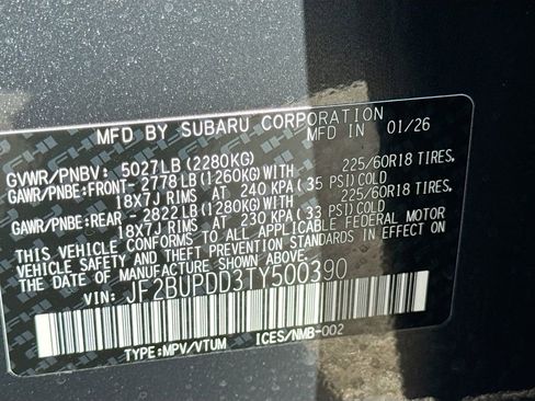 New 2026 Subaru Outback Limited AWD/4WD image 42