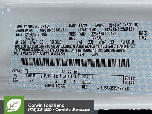 New 2026 Ford Escape Active w/ Cold Weather Package AWD/4WD image 33