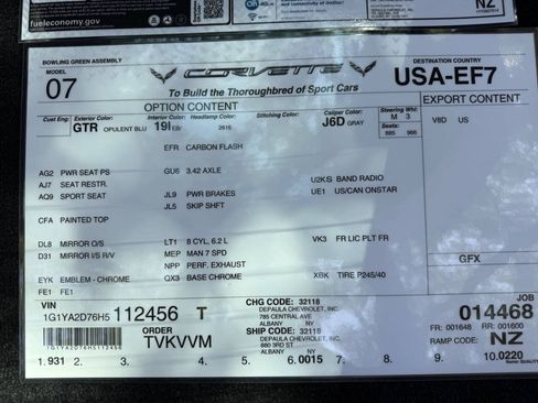 Used 2017 Chevrolet Corvette Stingray Coupe w/ Battery Protection Package RWD image 20