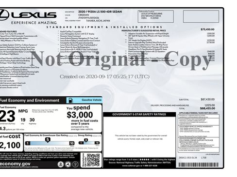 Used 2020 Lexus LS 500 image 18